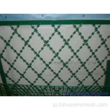 Brzytowa siatka kolczastowa (powlekana PVC)